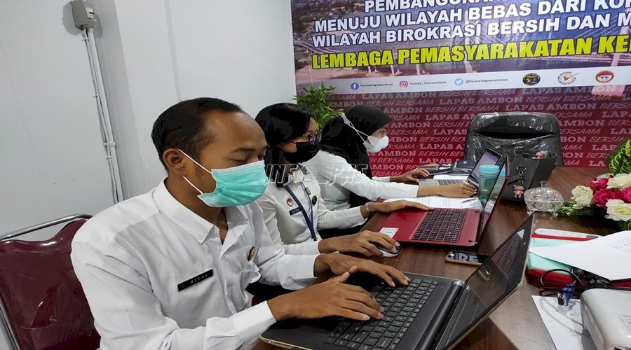 Tingkatkan Kompetensi, CPNS Lapas Ambon Ikut e-Learning RB