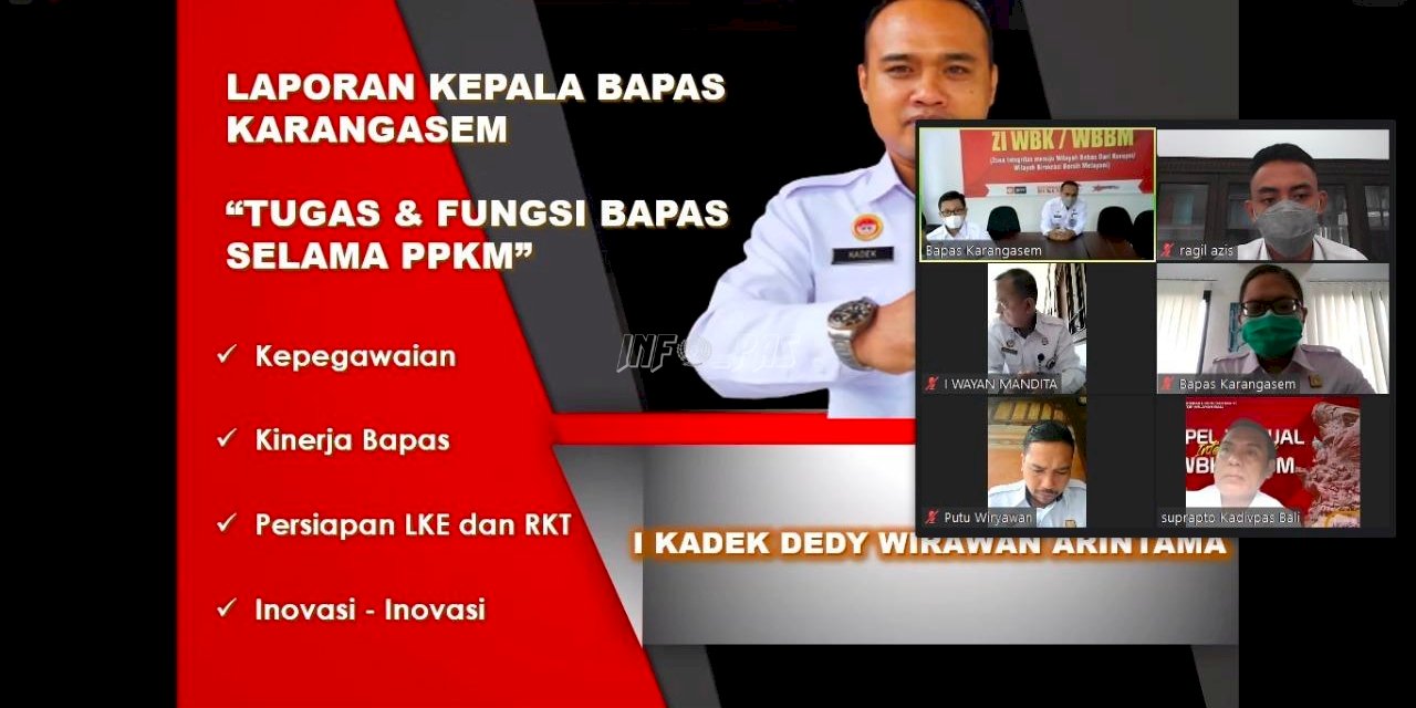 Jajaran Bapas Karangasem Ikuti Penguatan Tusi oleh Kadivpas Bali