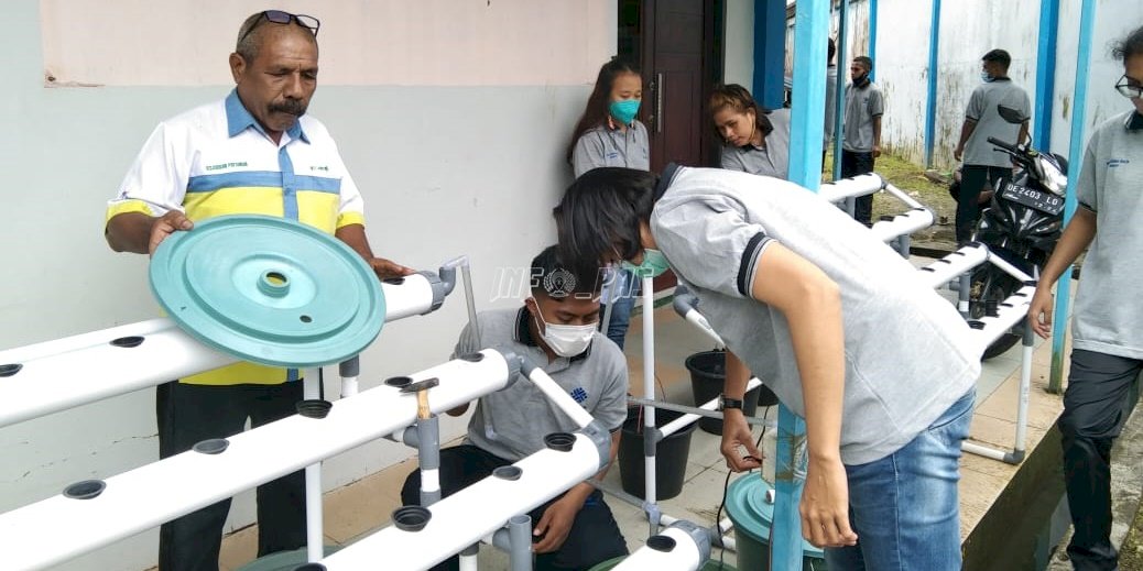 Klien Bapas Ambon Pelajari Sistem Fertigasi Tanamam Hidroponik