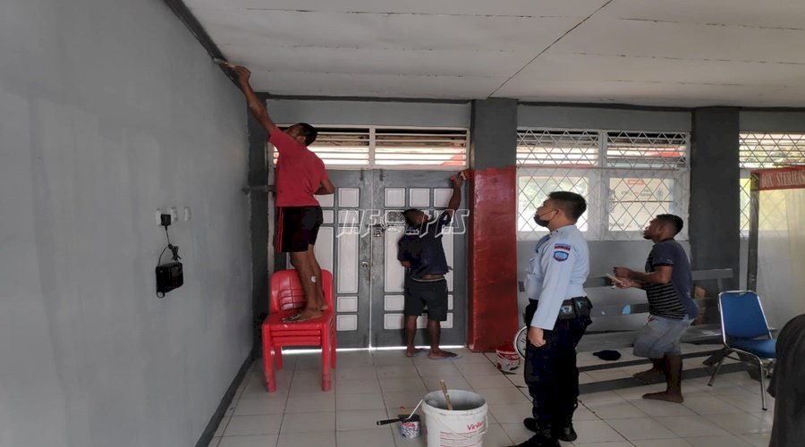 Lapas Dobo Lakukan Pemeliharaan Gedung Kantor & Blok Hunian