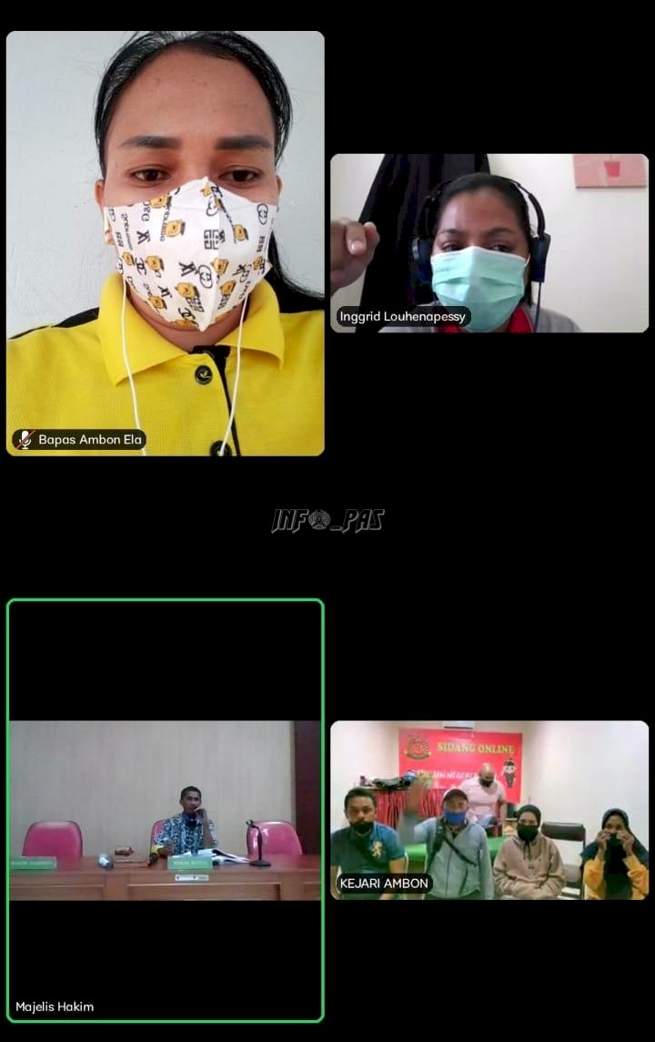 PK Bapas Ambon Dampingi Sidang ABH