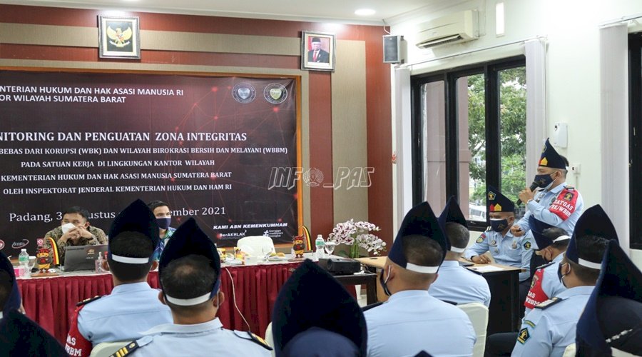 Simulasi Evaluasi TPN, Lapas Padang Tuai Pujian dari Tim Itjen