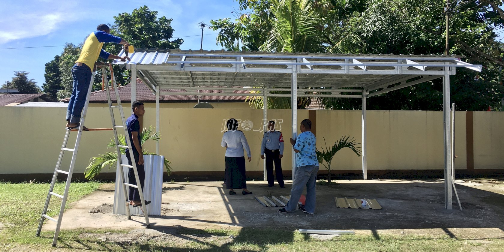 Tingkatkan Kenyamanan Pengunjung, LPKA Ambon Bangun Parkiran