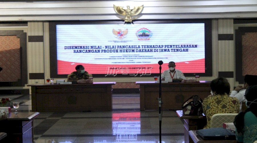 Lapas Semarang Ikuti Diseminasi Bahas Nilai-Nilai Pancasila terhadap Penyelarasan Produk Hukum