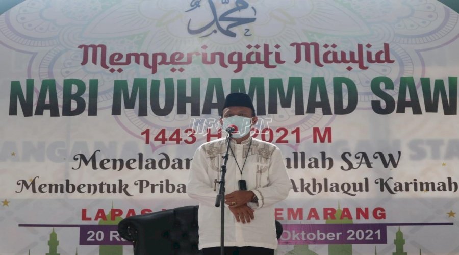 Peringati Maulid Nabi, Lapas Semarang Bersalawat & Gelar Pengajian Akbar 