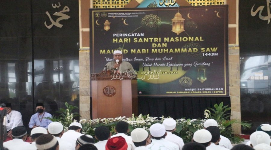 Rutan Depok Gelar Peringatan Maulid Nabi & Hari Santri Nasional