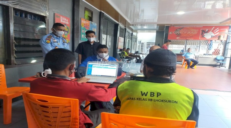 Lapas Lhoksukon-Disdukcapil Aceh Utara Sinkronkan Data WBP demi Vaksinasi 