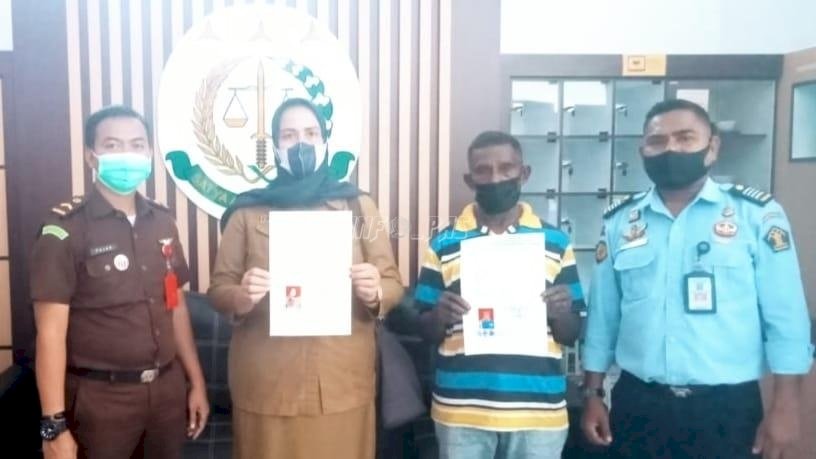 Dapat PB, Empat WBP Rutan Masohi Hirup Udara Bebas