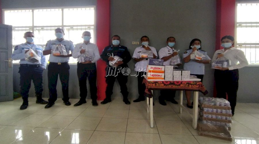 Musim Penghujan Datang, Lapas Wonreli Bagikan Penambah Daya Tahan Tubuh