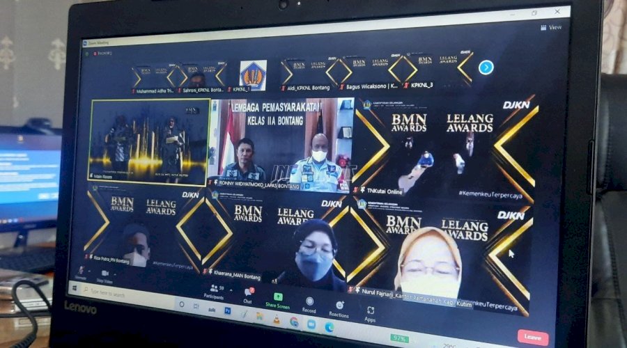 Lapas Bontang Raih Penghargaan BMN Tahun 2021 dari KPKNL Kota Bontang
