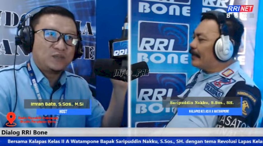 On Air di RRI, Kalapas Uraikan Resolusi Lapas Watampone Tahun 2022