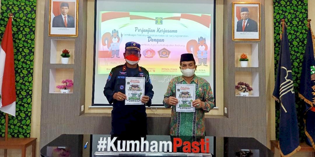 Kalapas Tanjungpandan Teken MoU Pembinaan Keagamaan WBP dengan Kemenag