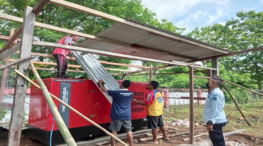 Bangun Kanopi, Lapas Saumlaki Pastikan Genset Terlindungi