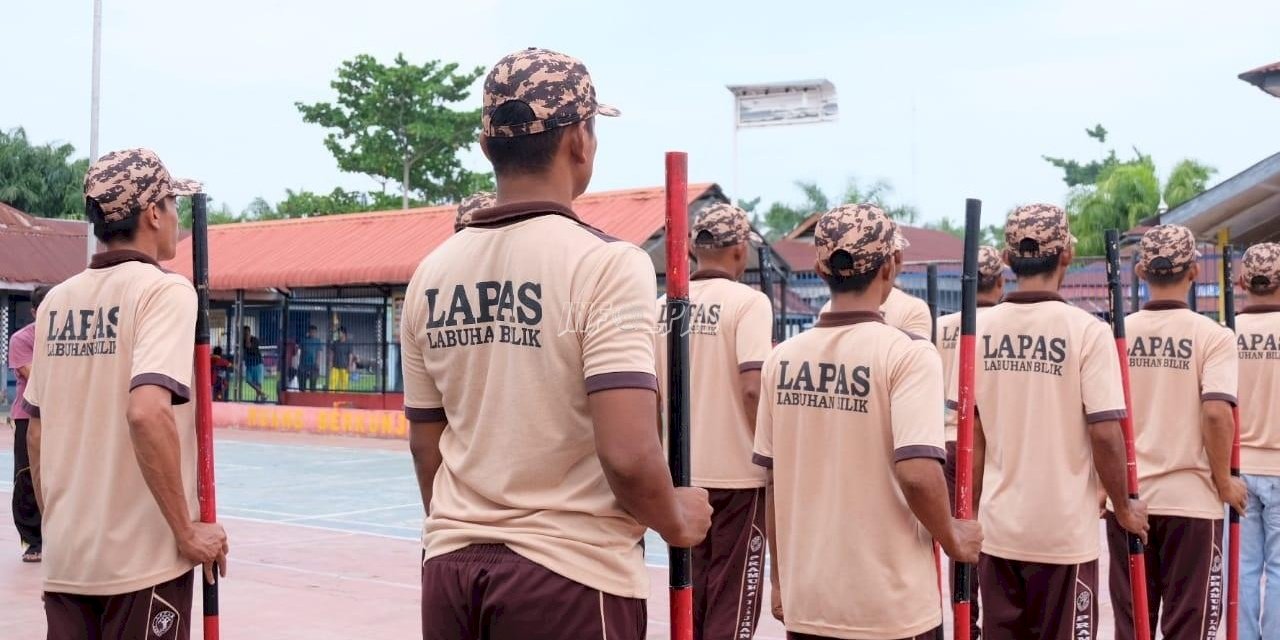 Tumbuhkan Rasa Disiplin, Pramuka Lapas Labuhan Bilik Laksanakan LKBB