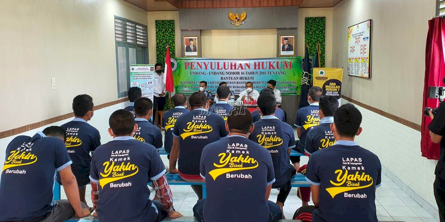 WBP Lapas Tanjungpandan Terima Sosialisasi Bantuan Hukum Gratis dari LKBH Belitung