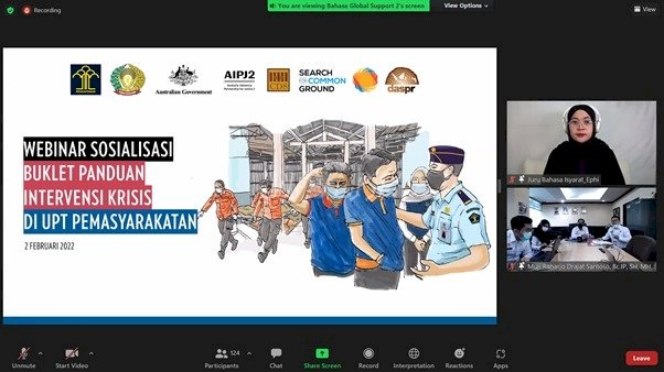 Minimalisasi Masalah Psikososial Pascabencana, Ditjenpas Gelar Webinar Panduan Intervensi Krisis Pemasyarakatan