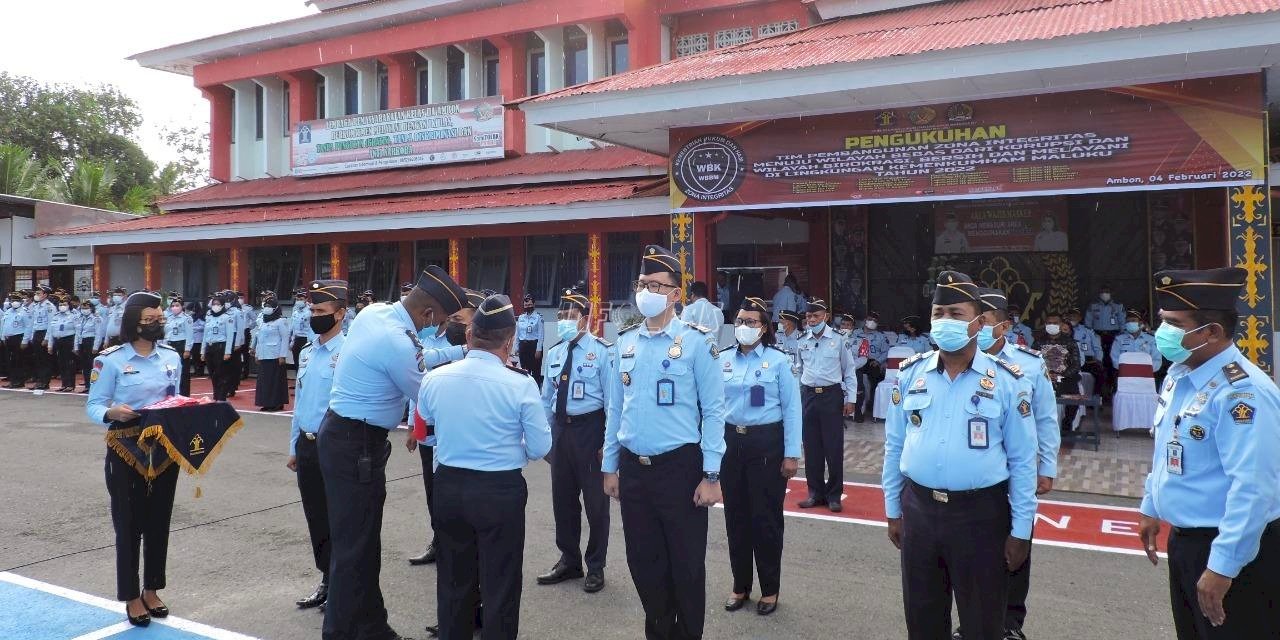 Siap Bangun Perubahan, Tim ZI UPT Pemasyarakatan se-Maluku Dikukuhkan