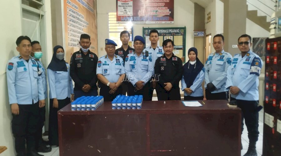 Satops Patnal Divpas Sultra Sidak dan Uji Urine Petugas dan WBP Lapas Baubau