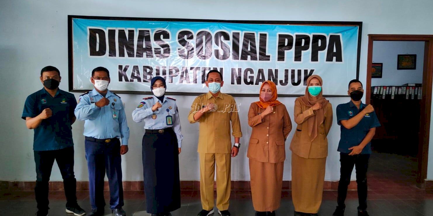 Koordinasikan Penanganan ABH, Kabapas Kediri Sambangi Dinsos Nganjuk