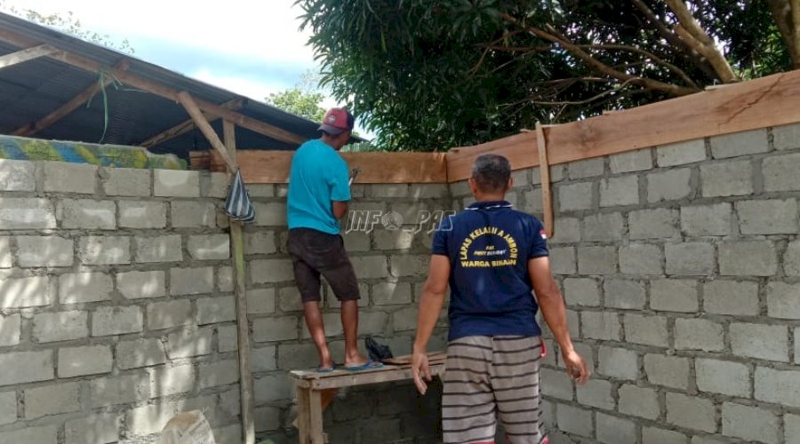 Cegah Gangguan Kamtib, Lapas Ambon Bangun Tembok Pembatas dengan Perumahan Sekitar