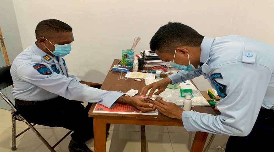 Lapas Saparua Pantau Kesehatan Petugas di Tengah Pandemi COVID-19