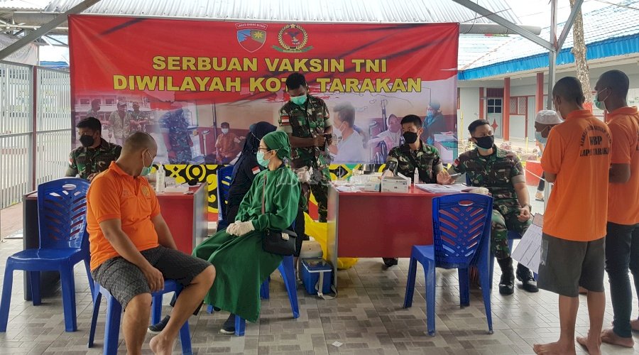 WBP Divaksin, Lapas Gandeng TNI AU & Kodim