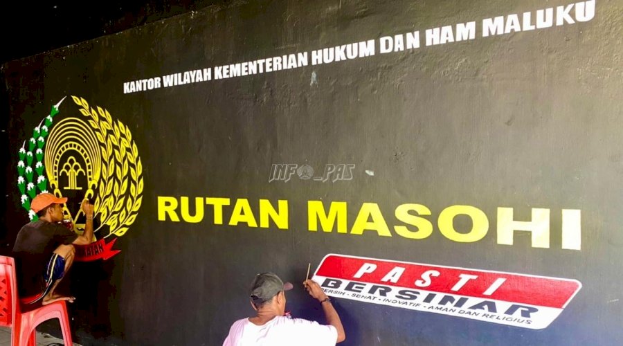 Rutan Masohi Fasilitasi WBP Kembangkan Seni Lukis Mural