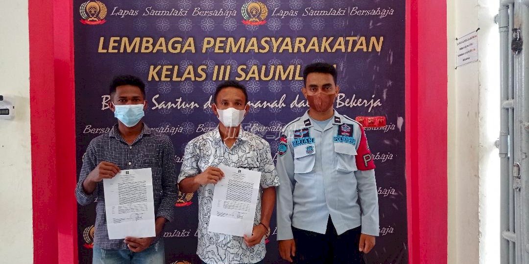 Penuhi Syarat, 2 WBP Lapas Saumlaki Terima Hak Asimilasi di Rumah
