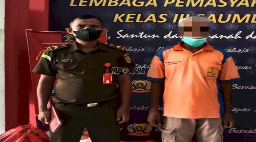 Lapas Saumlaki Kembali Terima Tahanan dari Kejari Kep. Tanimbar