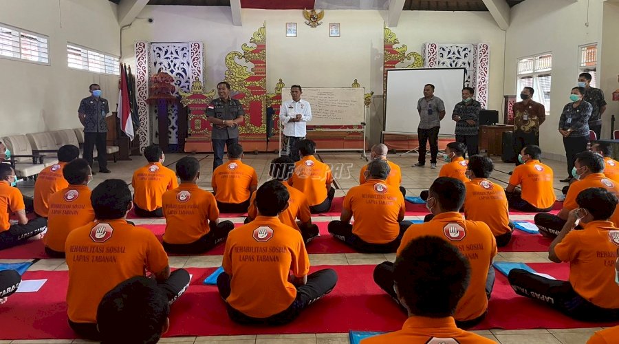 Dirwatkeshab Tinjau Pelayanan Kesehatan & Rehabilitasi Sosial Narkotika di Lapas Tabanan
