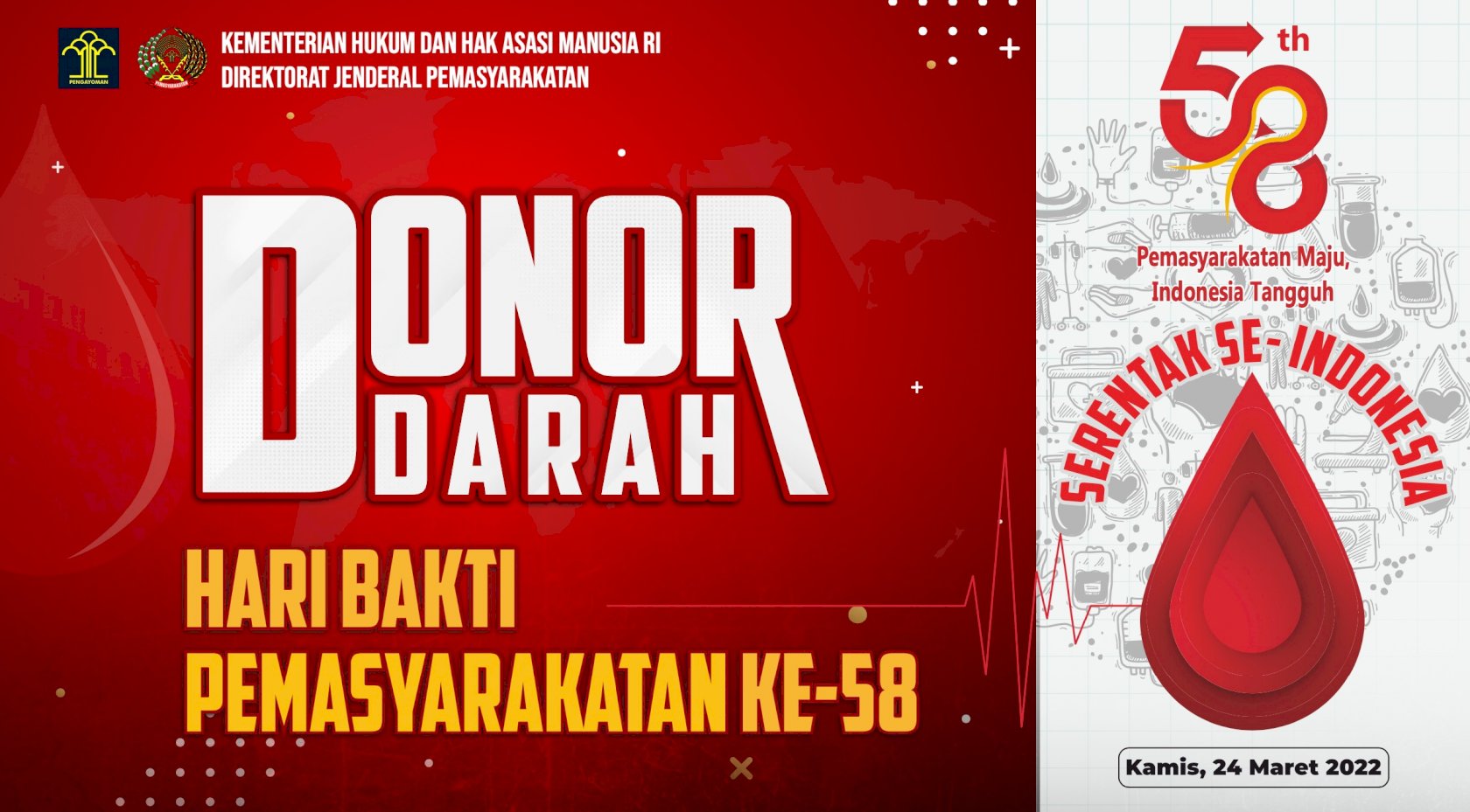 Pemasyarakatan se-Indonesia Serentak Donor Darah Sambut HBP Ke-58
