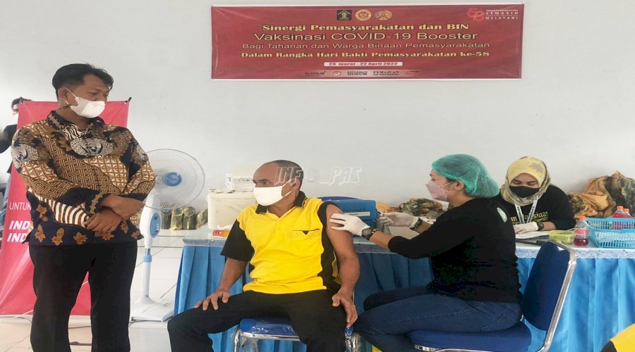 Cegah COVID-19, UPT Pemasyarakatan Dukung Vaksinasi Booster
