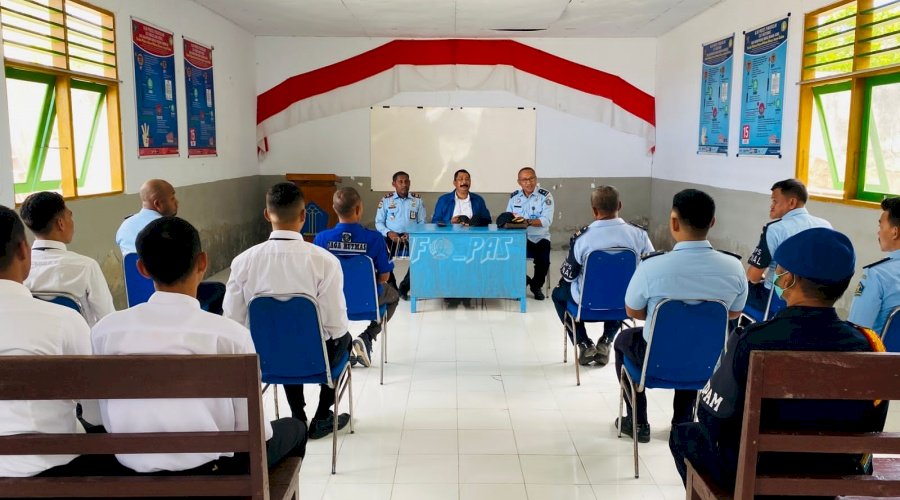Berikan Penguatan IPK/IKM, Lapas Geser Sambut Kunjungan Tim Divisi Yankum Maluku