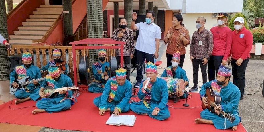 Musik Panting Intan Pengayoman Lapas Narkotika Karang Intan Sambut Visitasi Museum