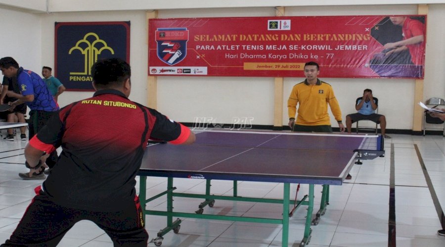 Lapas Jember Tuan Rumah Turnamen Tenis Meja se-Korwil Jember