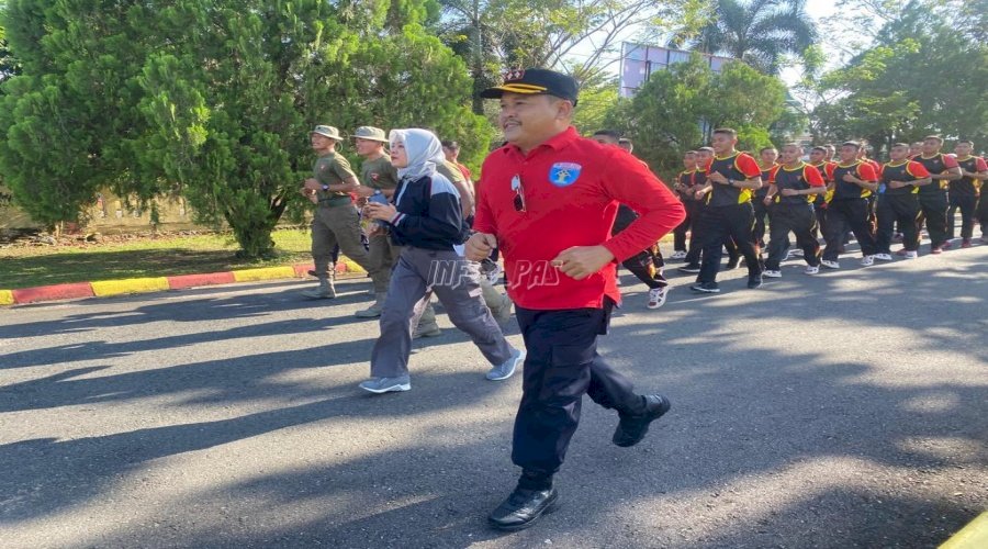 LPN Karang Intan-Brimob Polda Kalsel Bersinergi Melalui Olahraga Bersama