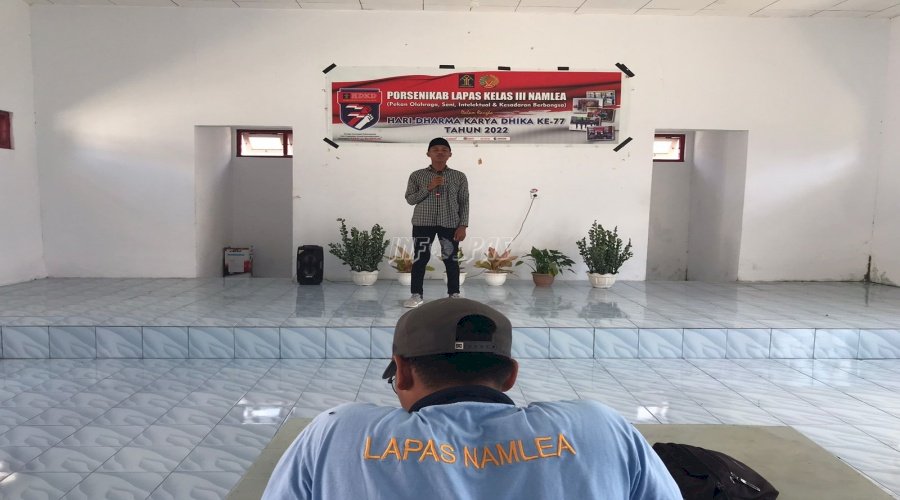 Gelar Lomba Hafal UUD 1945 dan Catur Dharma Narapidana, Lapas Namlea Bina Kepribadian WBP