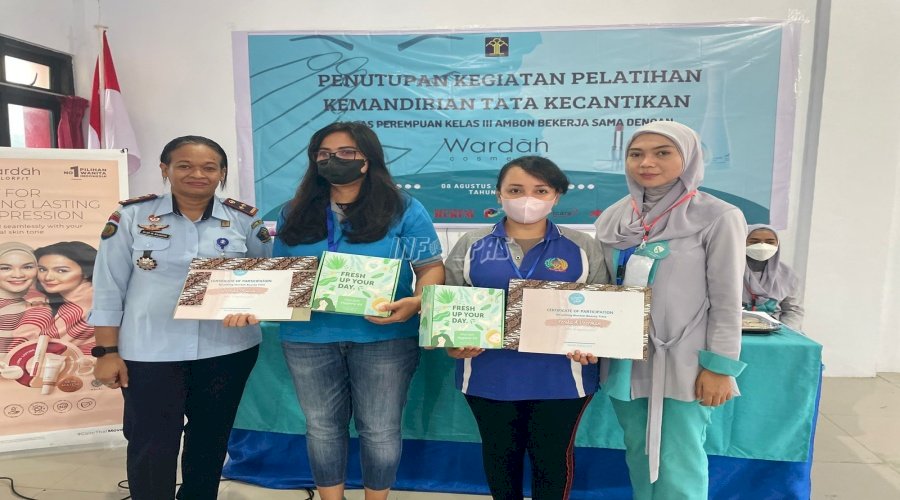 Rampungkan Pelatihan Tata Kecantikan, WBP LPP Ambon Dapat Sertifikat