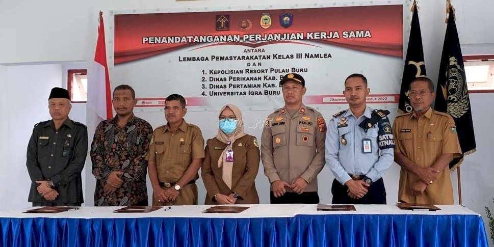 Serentak, Lapas Namlea Teken PKS dengan 4 Instansi