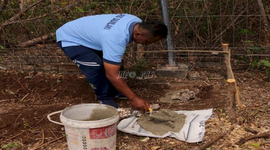 Kembangkan Minat & Bakat Olahraga, Lapas Saumlaki Bangun Lapangan Futsal