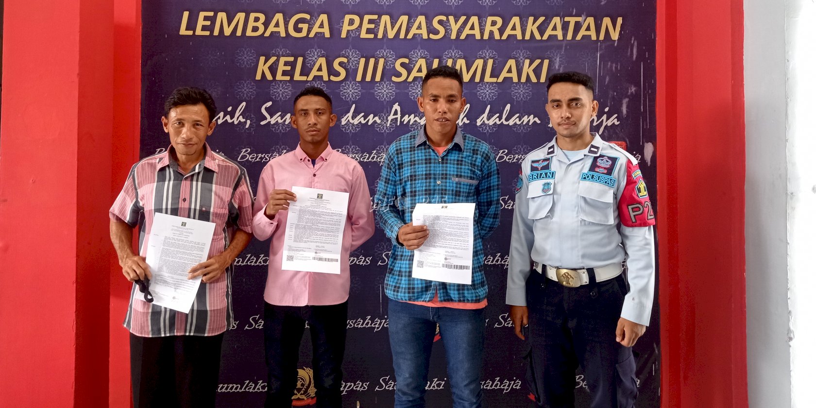 Periode Agustus 2022, Lapas Saumlaki Keluarkan 7 WBP Jalani PB dan Asimilasi di Rumah