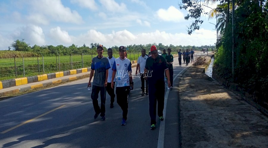 Lapas Dobo, Kejari Kep. Aru, dan PN Dobo Perkuat Sinergi dengan Olahraga Bersama