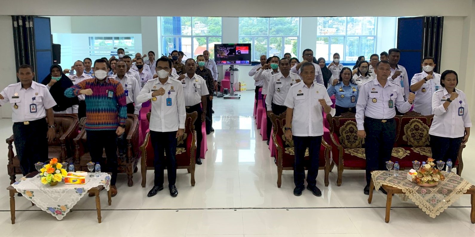 UPT Pemasyarakatan Maluku Ikuti Supervisi dan Pembinaan Disiplin Pegawai