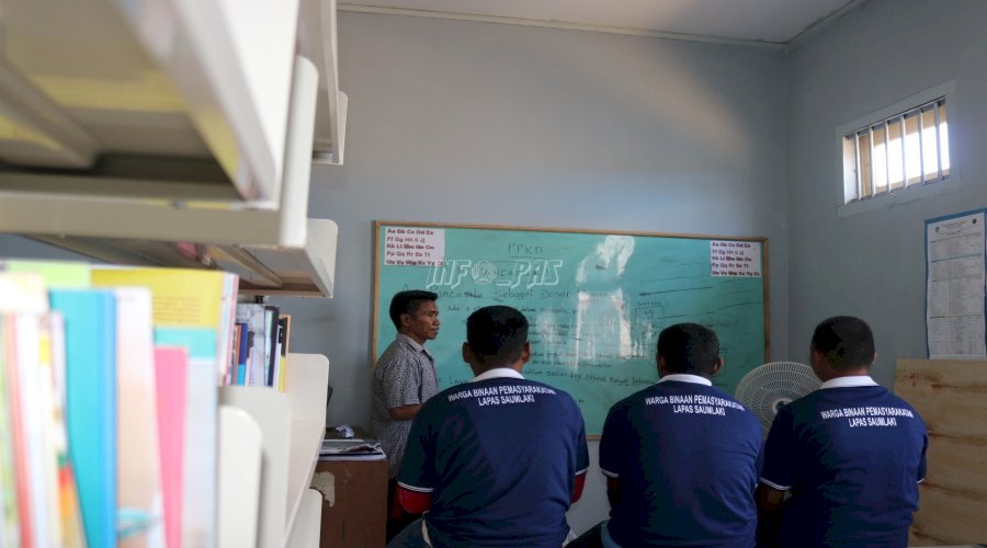 Lewat Program Paket A, Lapas Saumlaki Tanamkan WBP Nilai-Nilai Cinta Tanah Air