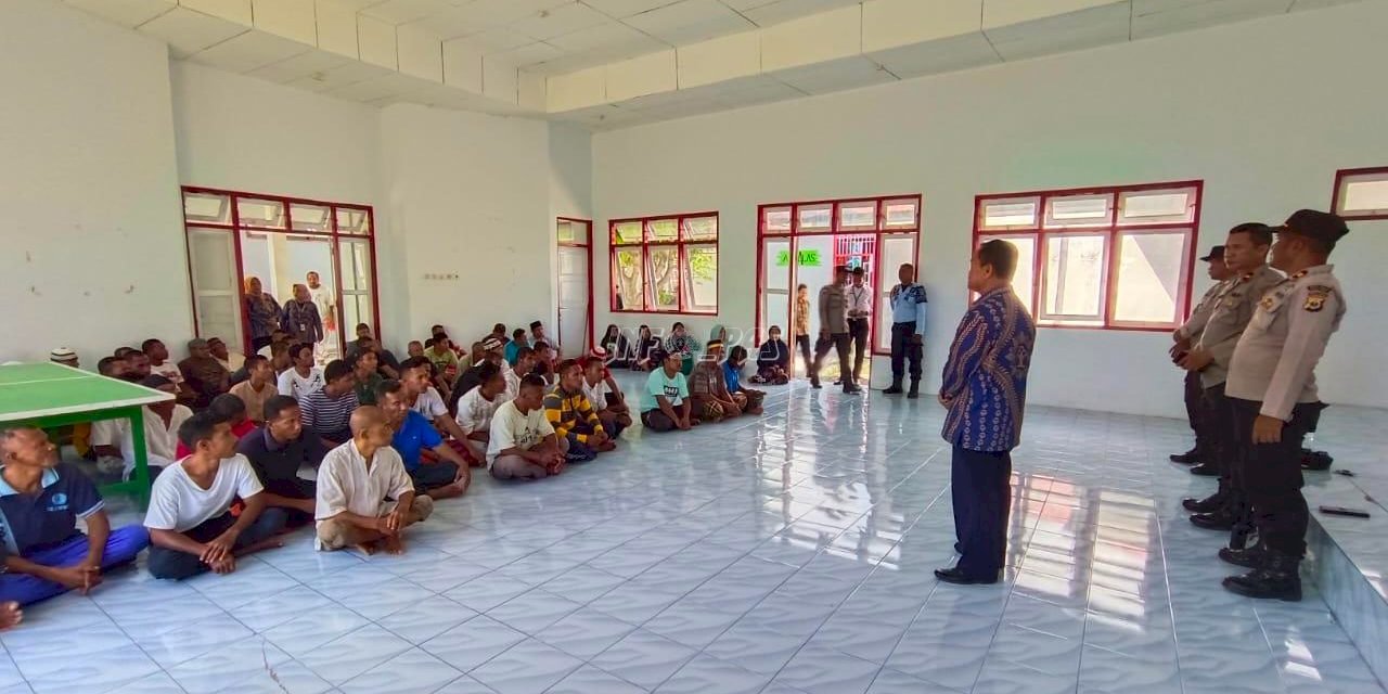 Cegah Paham Radikalisme, WBP Lapas Namlea Ikuti Operasi Bina Waspada Polres Pulau Buru