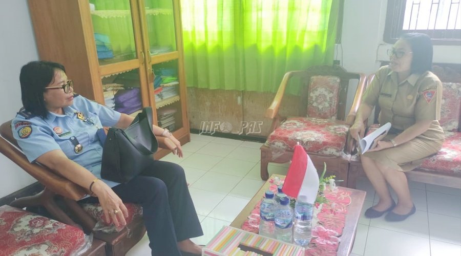 Kunjungi SKB Kota Ambon, Kasubsi Yantah Rutan Ambon Bahas Pendidikan WBP