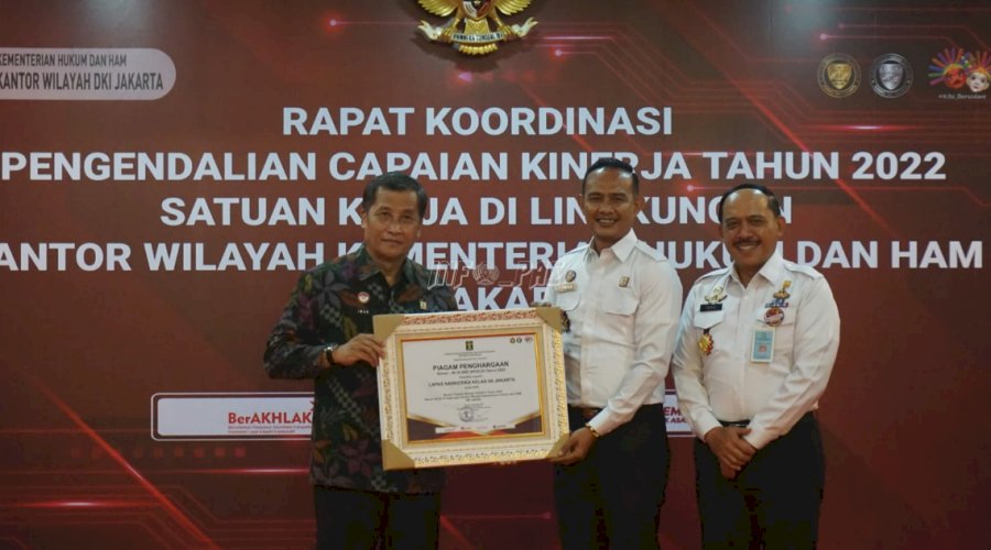 Lapas Narkotika Jakarta Kembali Sabet Penghargaan dari Kanwil Kemenkumham DKI Jakarta