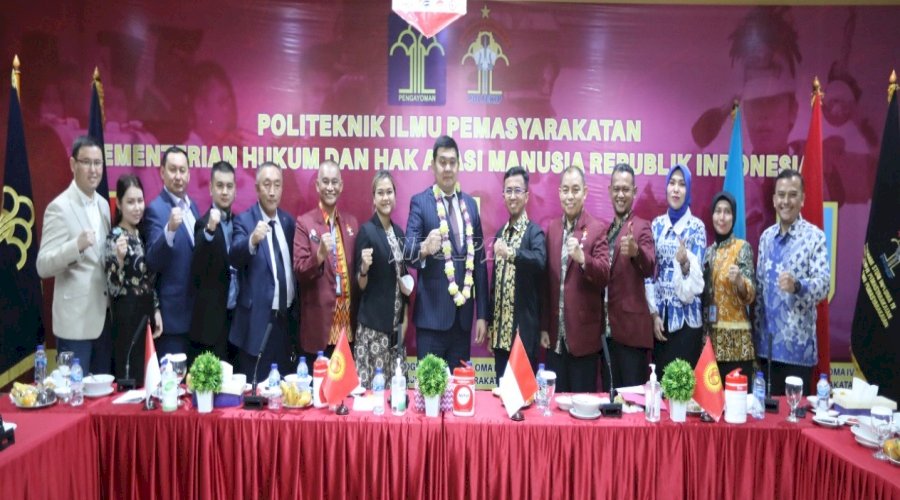 Sambangi Poltekip, Delegasi Kehakiman Kirgistan Pelajari Sistem Pendidikan Pemasyarakatan Indonesia