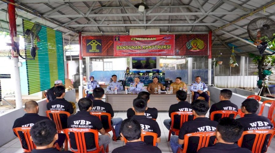 Warga Binaan Lapas Narkotika Karang Intan Dapat Bekal Pelatihan Konstruksi Bangunan