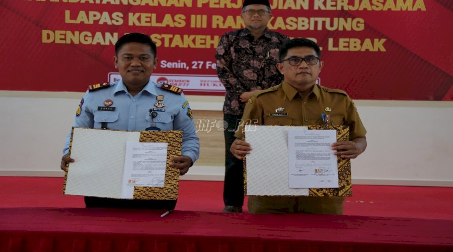 Jalin Sinergi, Lapas Rangkasbitung Teken PKS dengan 15 Stakeholder